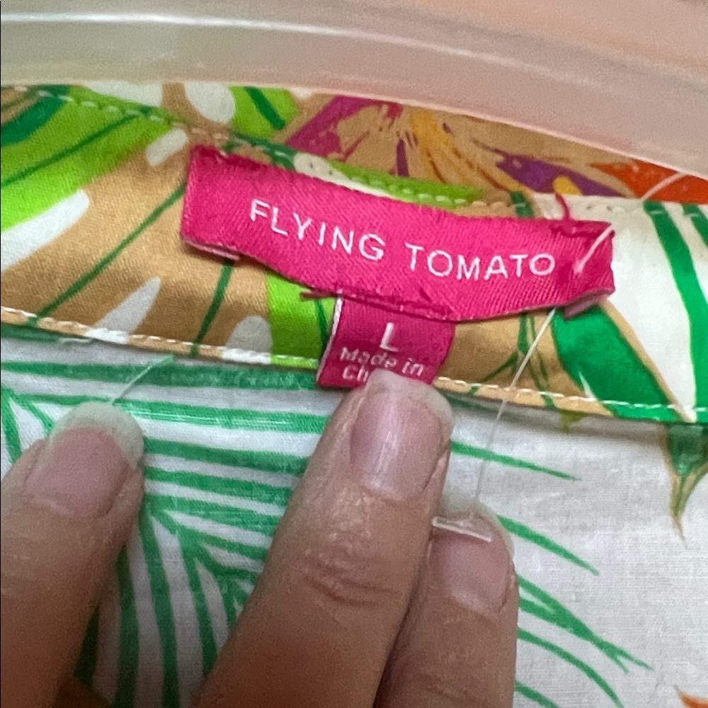 Flying tomato you know me so well poplin midi tropical Shirtdress - Picture 8 of 15